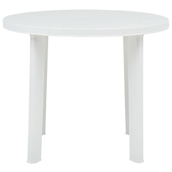 Table de jardin plastique blanc Ø89 cm - PANGIVO - Image 2