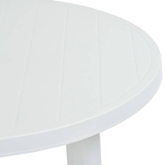 Table de jardin plastique blanc Ø89 cm - PANGIVO - Image 4