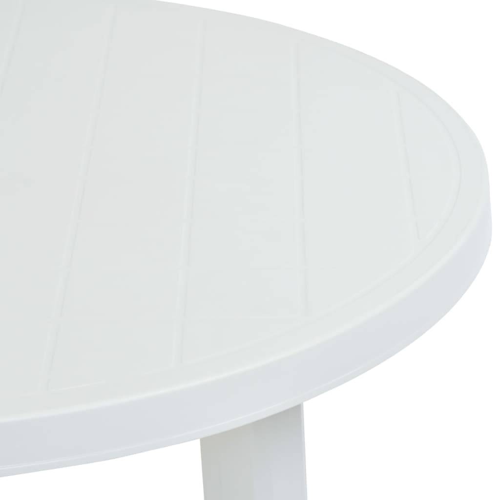 Table de jardin plastique blanc Ø89 cm - PANGIVO - Image 4