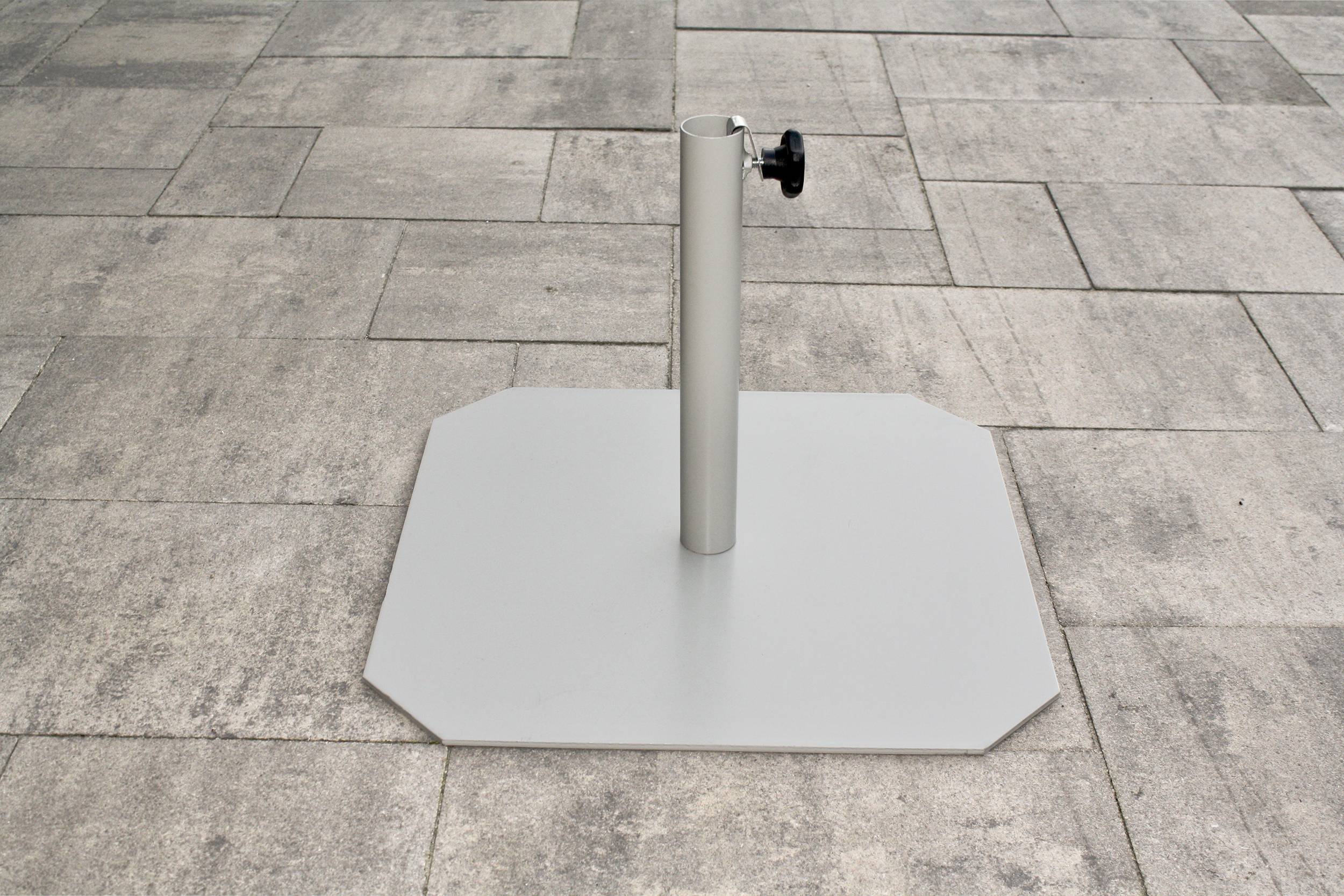 Pied de parasol FIT en acier laqué gris - EZPELETA - Imagen 1