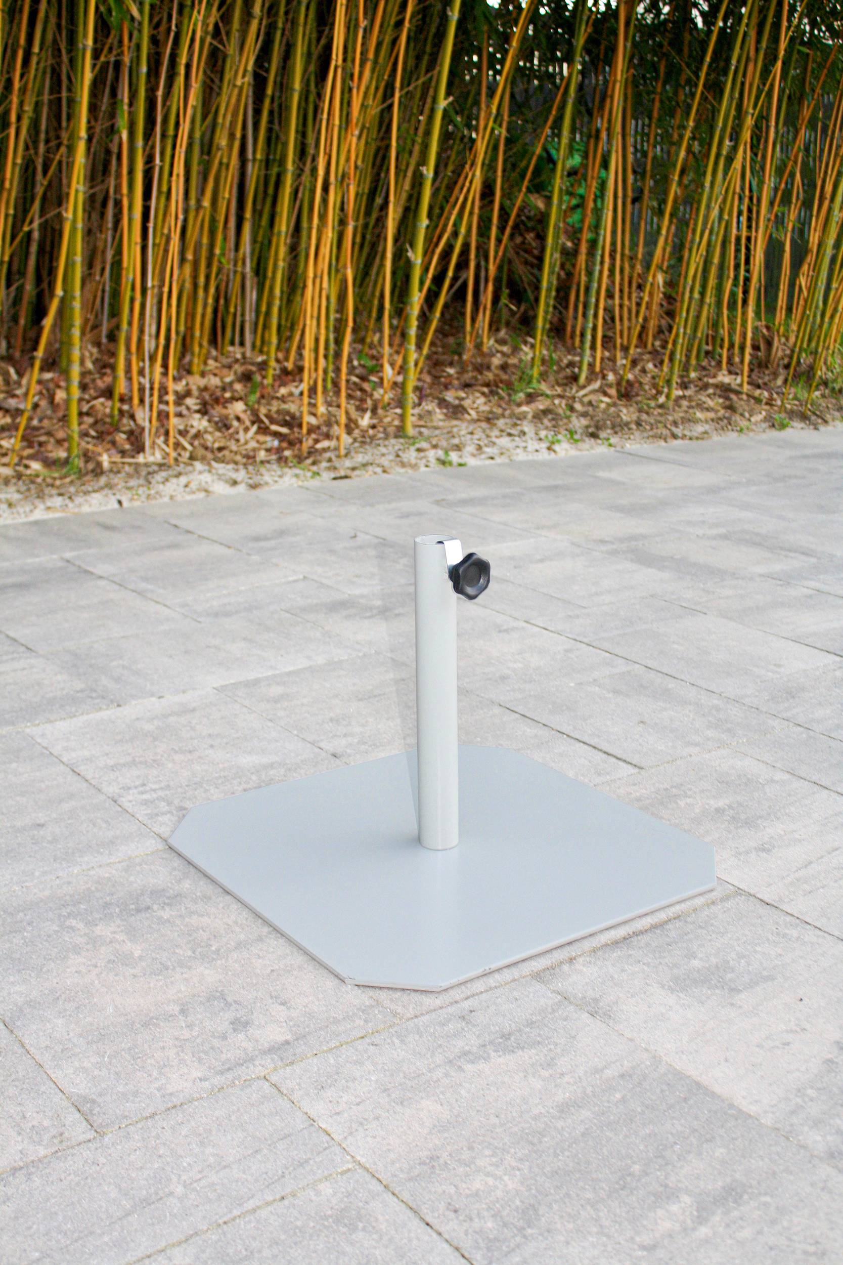 Pied de parasol FIT en acier laqué gris - EZPELETA - Imagen 2