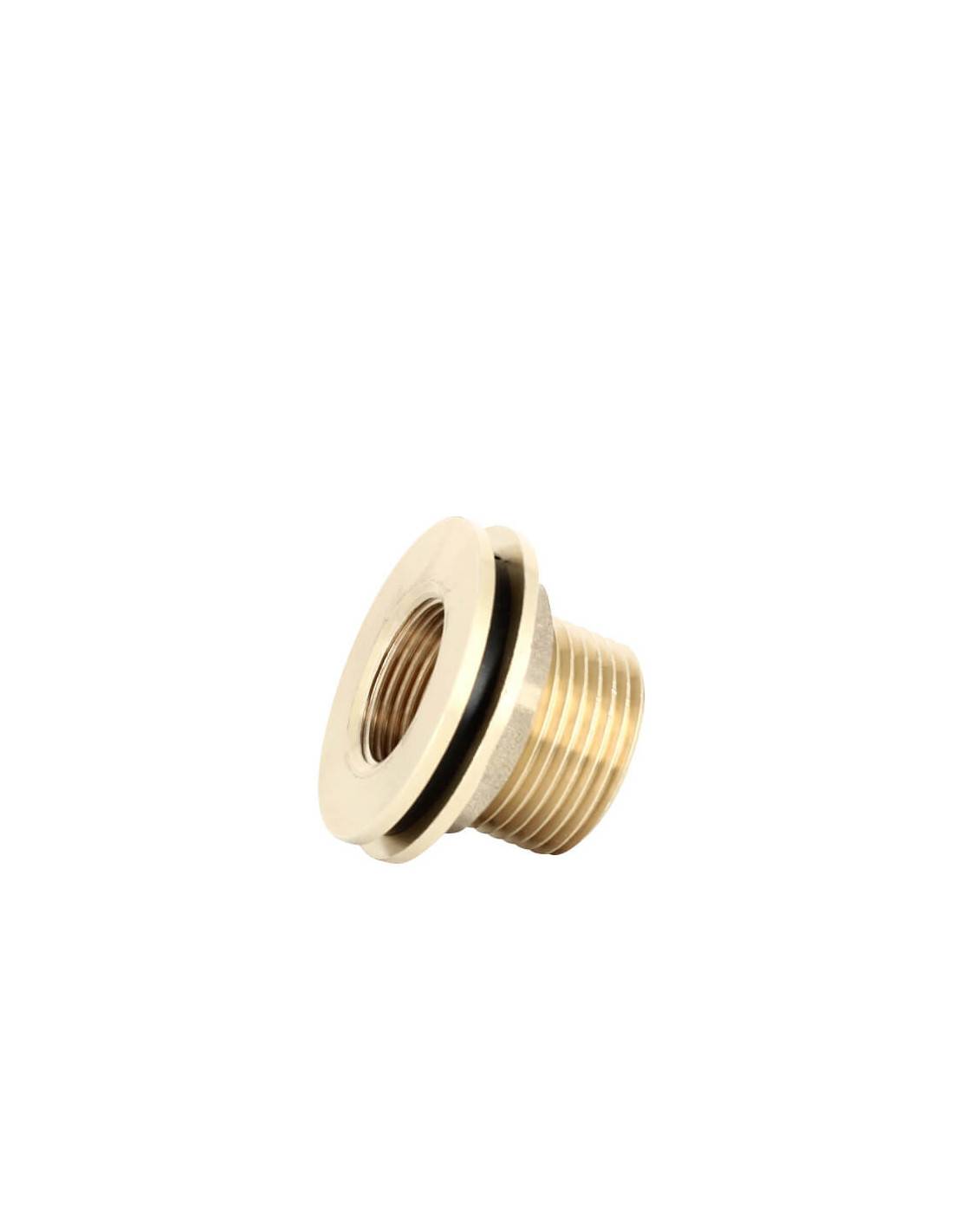 Passe paroi laiton mâle 1'' - femelle 3/4'' - Imagen 1