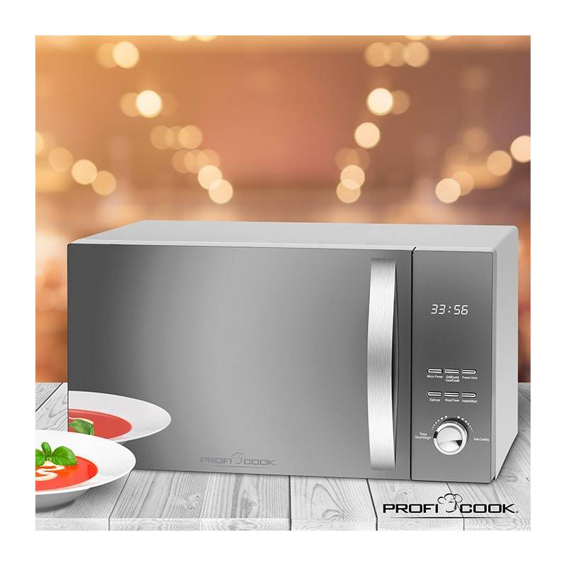 Micro-ondes avec gril et convection 3en1 23L 2300W  PC-MWG 1176H Silver Proficook - Image 6