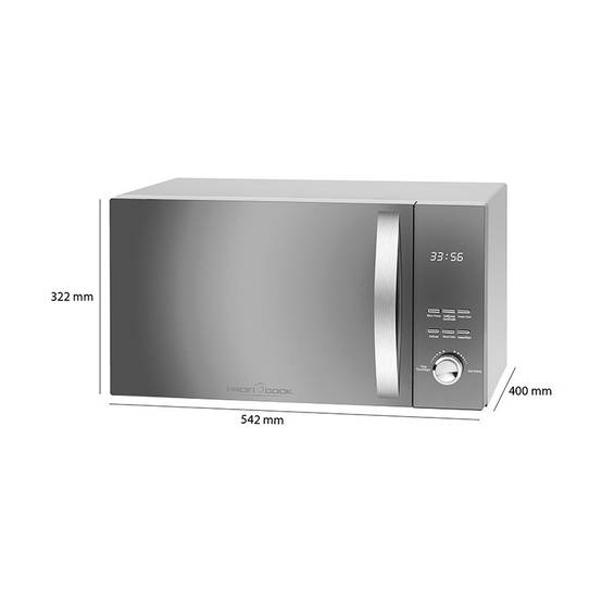 Micro-ondes avec gril et convection 3en1 23L 2300W PC-MWG 1176H Silver Proficook - Image 7