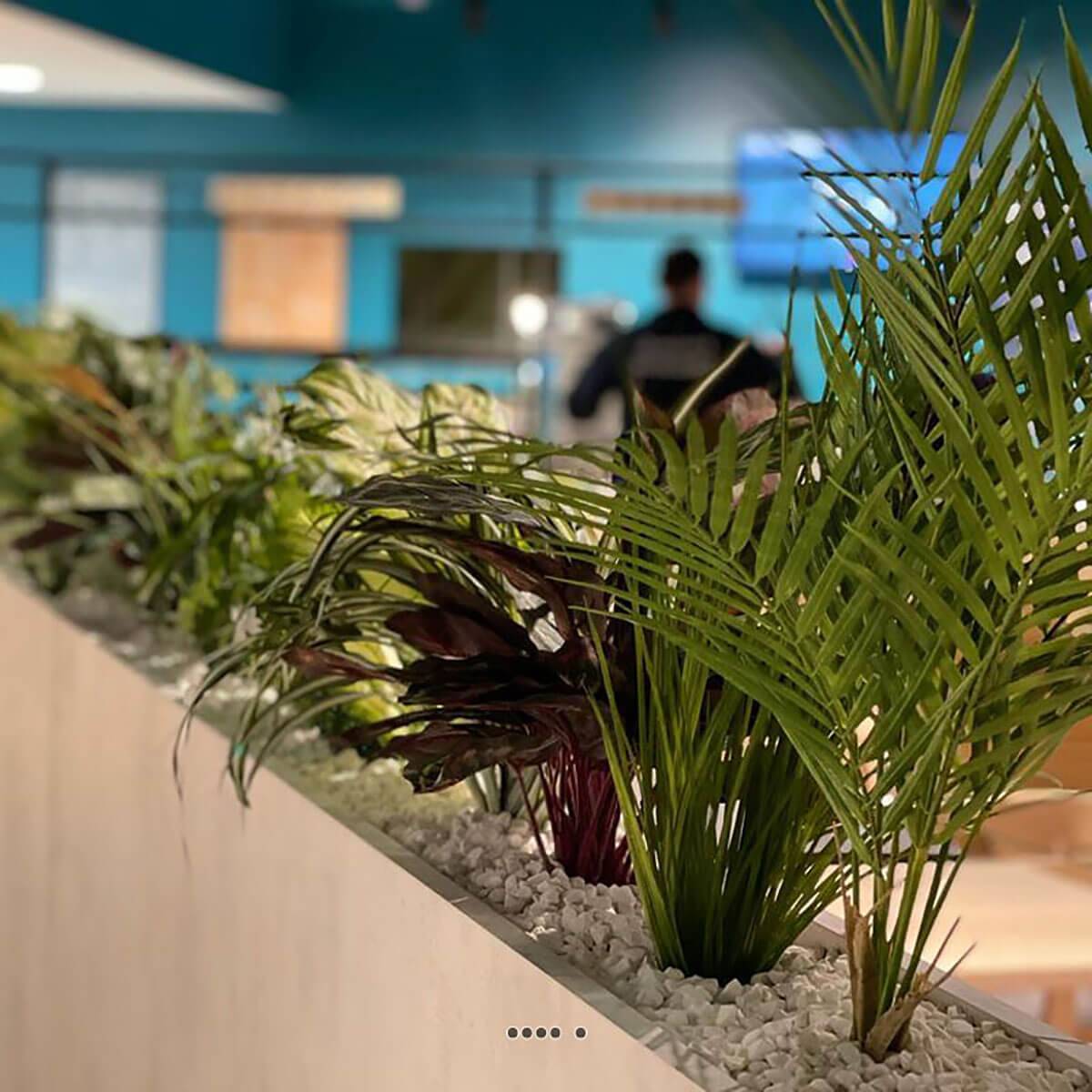 Artificielles - Palmier Areca artificiel, grandes palmes, en pot H 55 cm, D 48 cm - Imagen 4