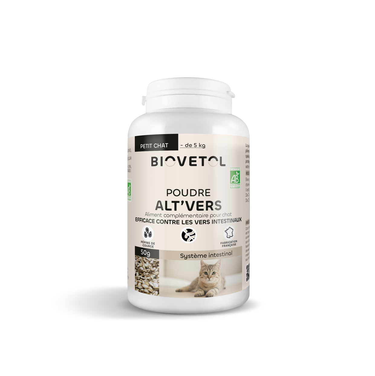Biovetol - Vermífugo Bio en Polvo para Gato Pequeño y Gatito - Imagen 1