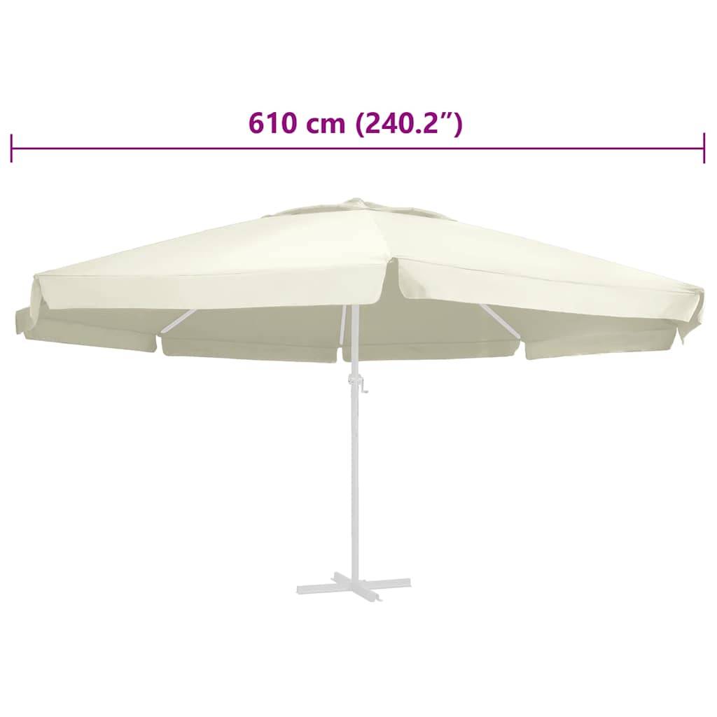 Vidaxl - Tissu de remplacement pour parasol d'extérieur Sable 610 cm vidaXL 312546 - Image 6