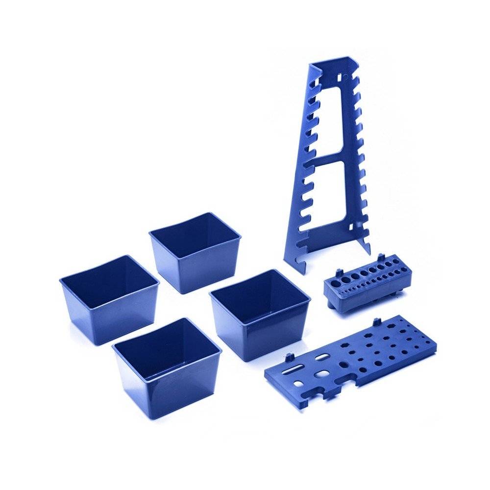 Euro Vanadium - Lot de 7 accessoires et boites en plastique pour panneaux porte outils - Imagen 1