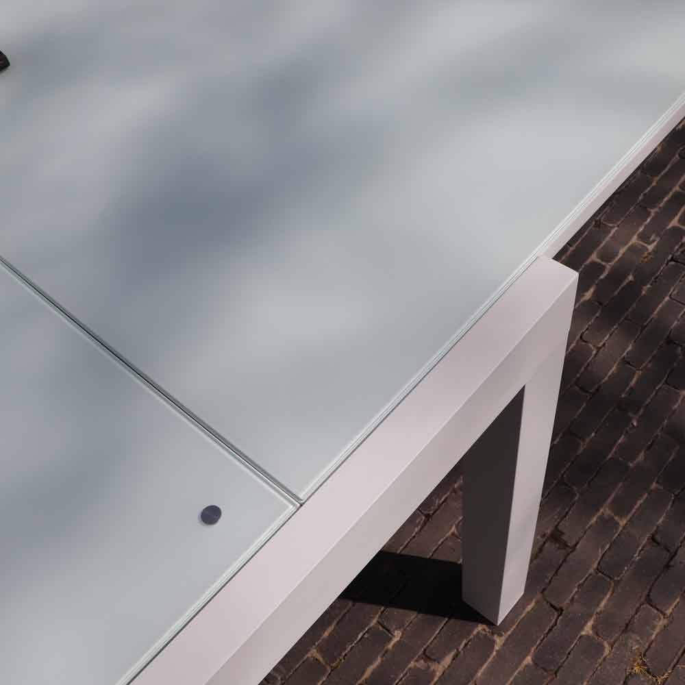 Wilsa Garden - Ensemble de jardin en aluminium blanc extensible 8/12 P WHITESTAR avec 8 fauteuils - Imagen 4