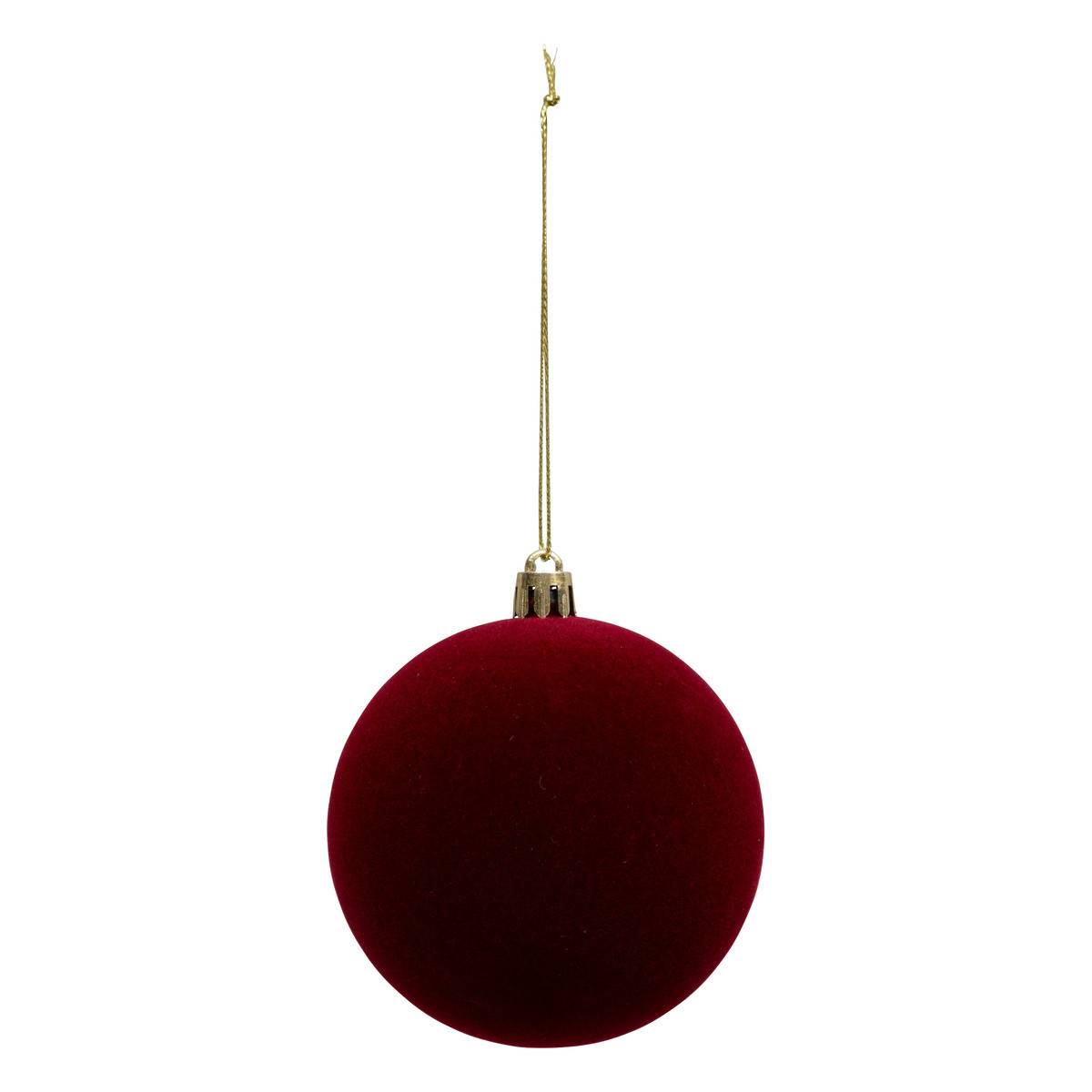 Fééric Lights & Christmas - Boule de Noël pailletté rouge x9 80mm - Atmosphera Créateur d'intérieur - Imagen 6