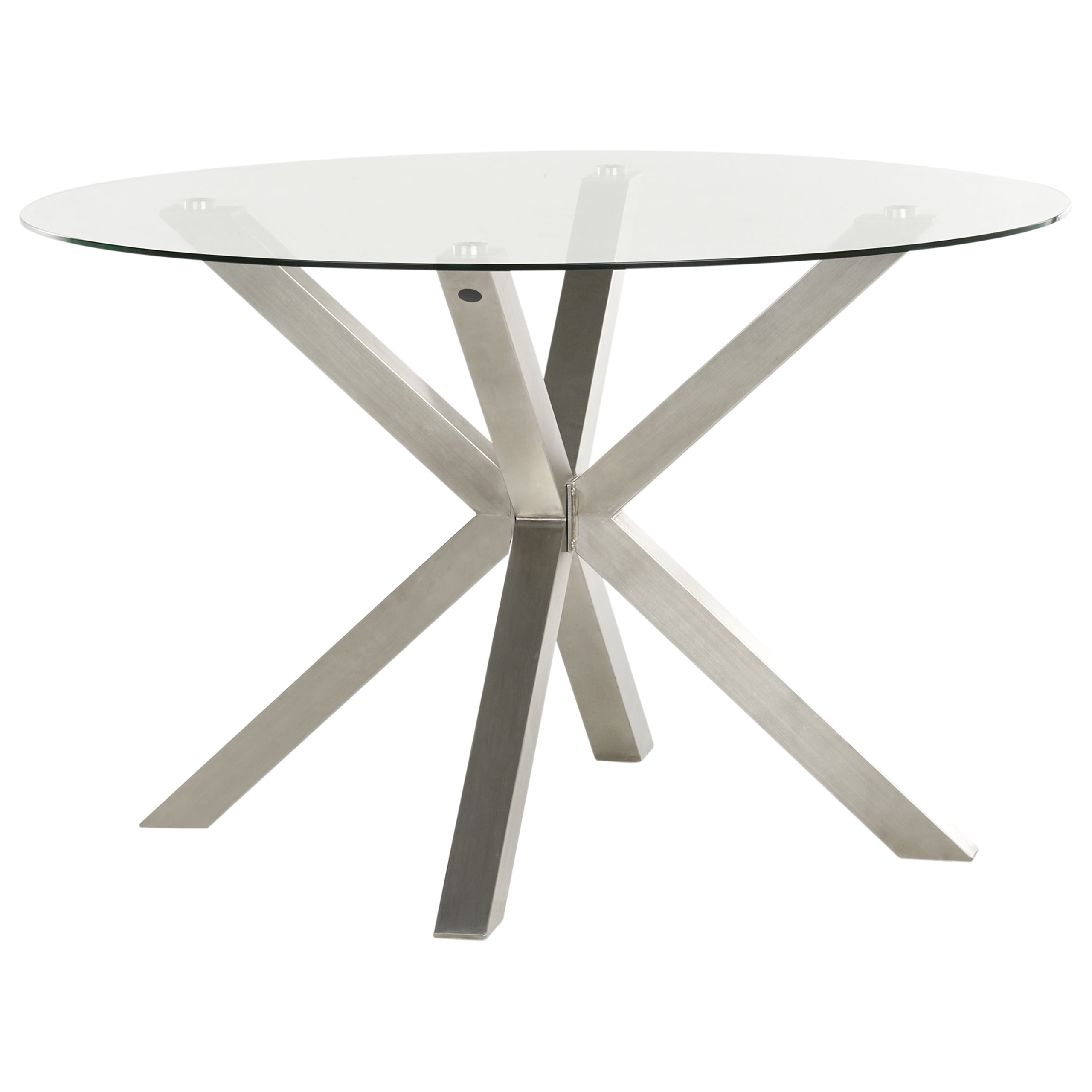 Table ronde Verre Argenté MALETTO - Beliani - Image 3