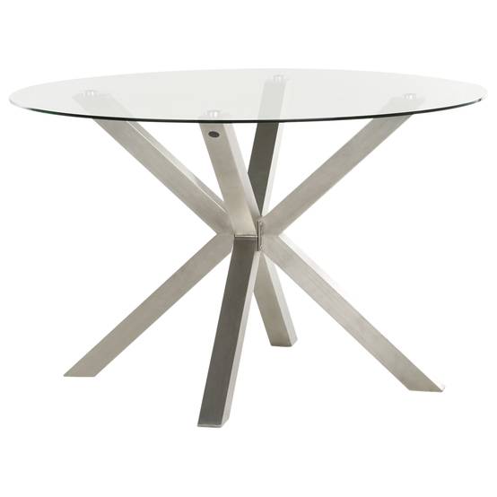 Table ronde Verre Argenté MALETTO - Beliani - Image 4