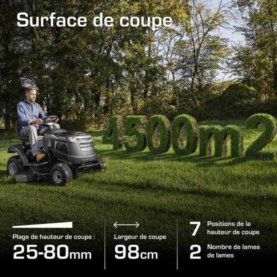 Alpina - Tracteur AT3 98 HA, moteur 432cc, plateau 98cm, éjection latérale - ALPINA - Image 6