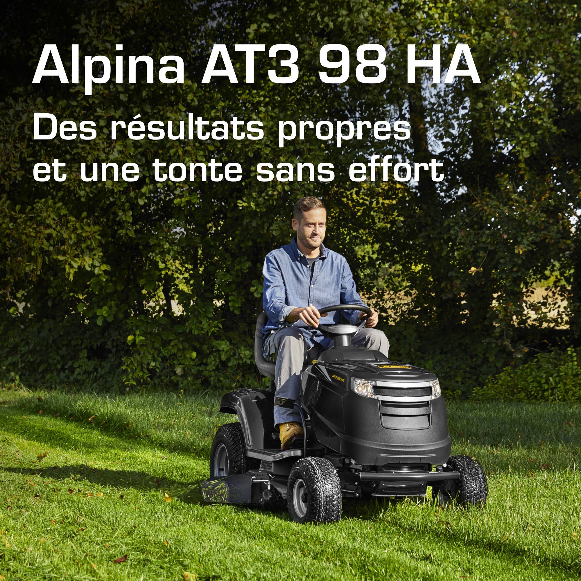 Alpina - Tracteur AT3 98 HA, moteur 432cc, plateau 98cm, éjection latérale - ALPINA - Image 2