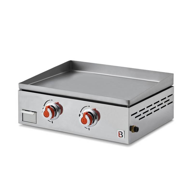 Brasero - plancha au gaz BRASERO Joana Inox 2 Feux - Surface de cuisson 53 x 40 cm - Gris - Imagen 1