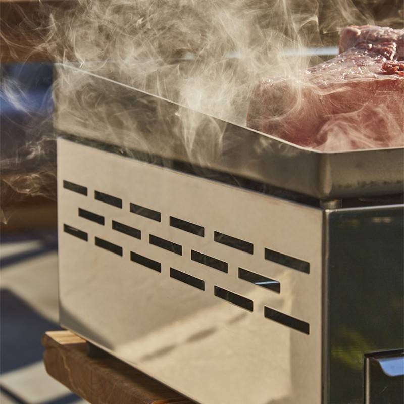 Brasero - plancha au gaz BRASERO Joana Inox 2 Feux - Surface de cuisson 53 x 40 cm - Gris - Imagen 6