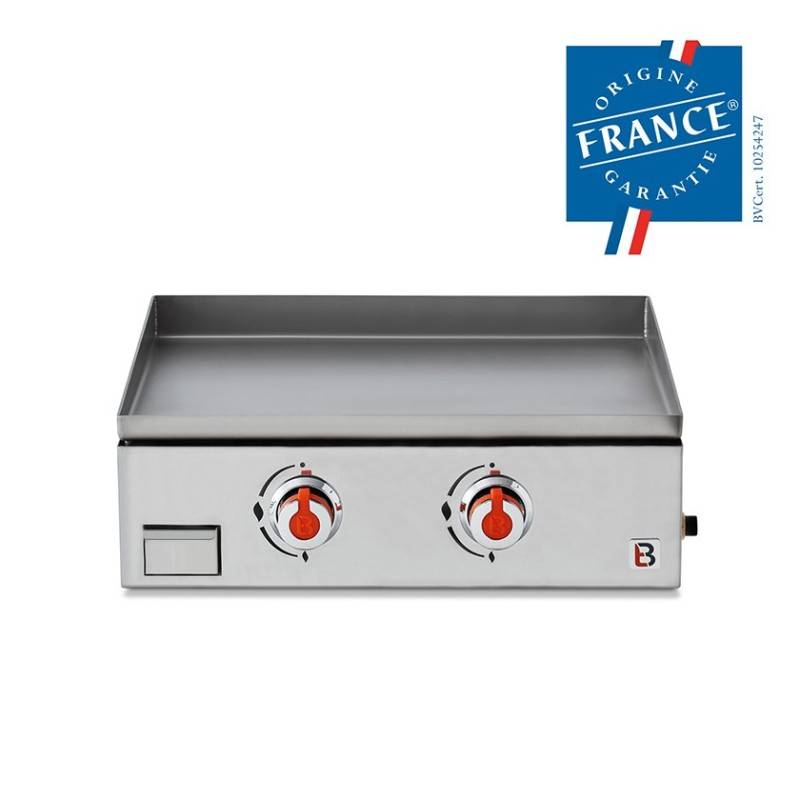 Brasero - plancha au gaz BRASERO Joana Inox 2 Feux - Surface de cuisson 53 x 40 cm - Gris - Imagen 2