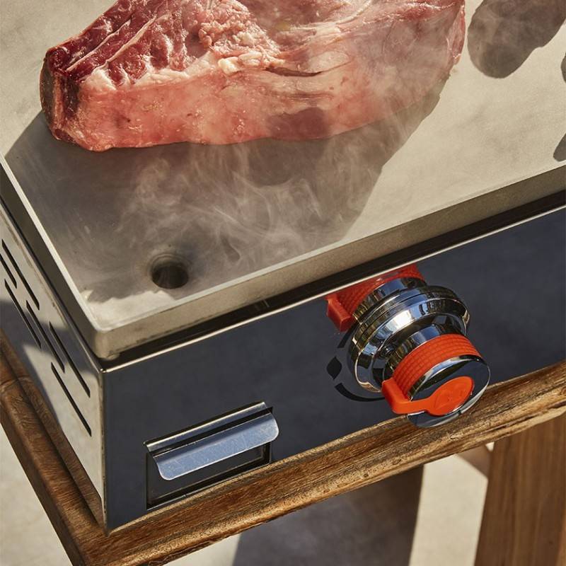 Brasero - plancha au gaz BRASERO Joana Inox 2 Feux - Surface de cuisson 53 x 40 cm - Gris - Imagen 4