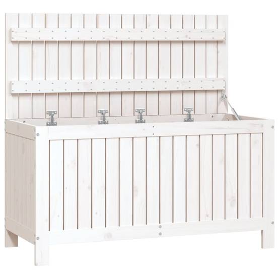 Coffre de jardin bois de pin blanc 115 x 49 x 60 cm - PANGIVO - Image 2