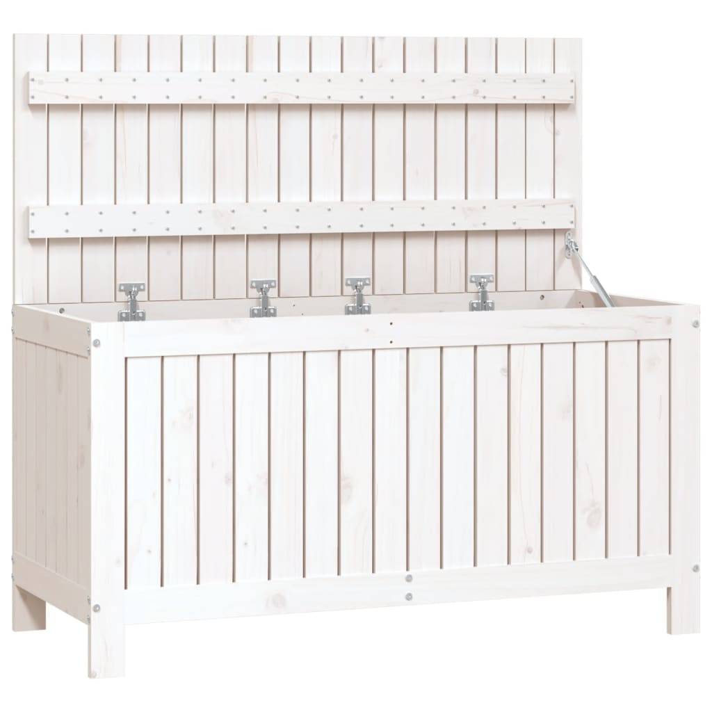 Coffre de jardin bois de pin blanc 115 x 49 x 60 cm - PANGIVO - Image 2