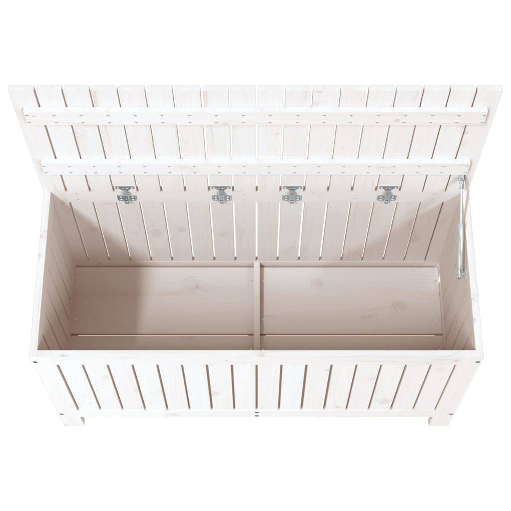 Coffre de jardin bois de pin blanc 115 x 49 x 60 cm - PANGIVO - Image 8