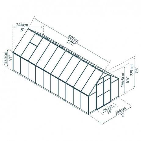 Canopia - Serre polycarbonate Essence 14,80 m² - Image 3