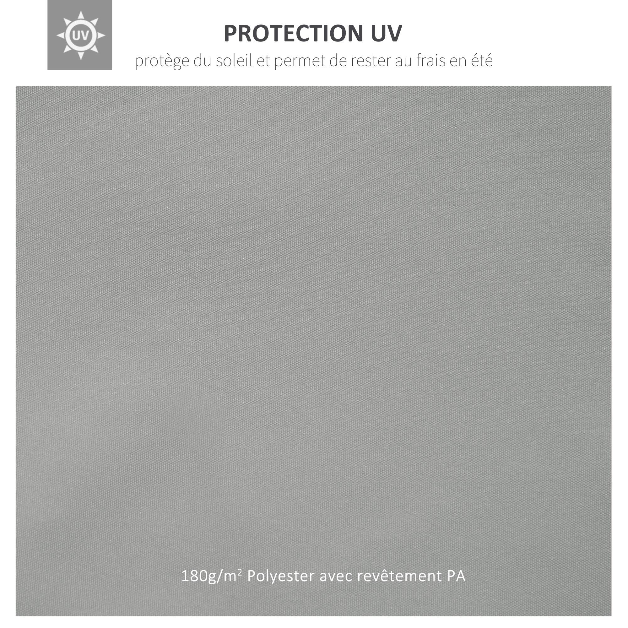 ComfortXL - Toile remplacement pavillon polyester extérieur protection soleil 300x400 gris clair - ComfortXL Outdoor Living - Image 7