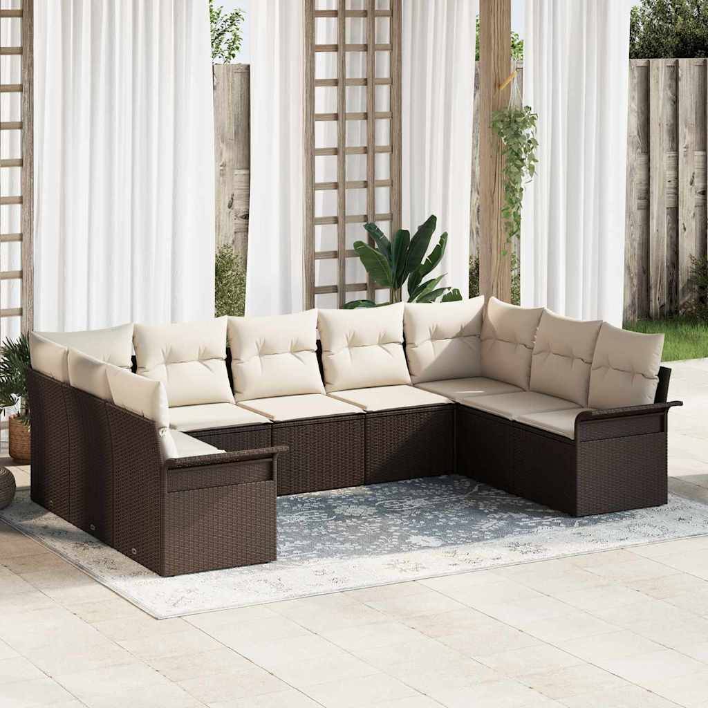Salon de jardin 5 places en résine tressée avec pouf et rangement intégré Noir – ComfortXL Outdoor Living - Image 1