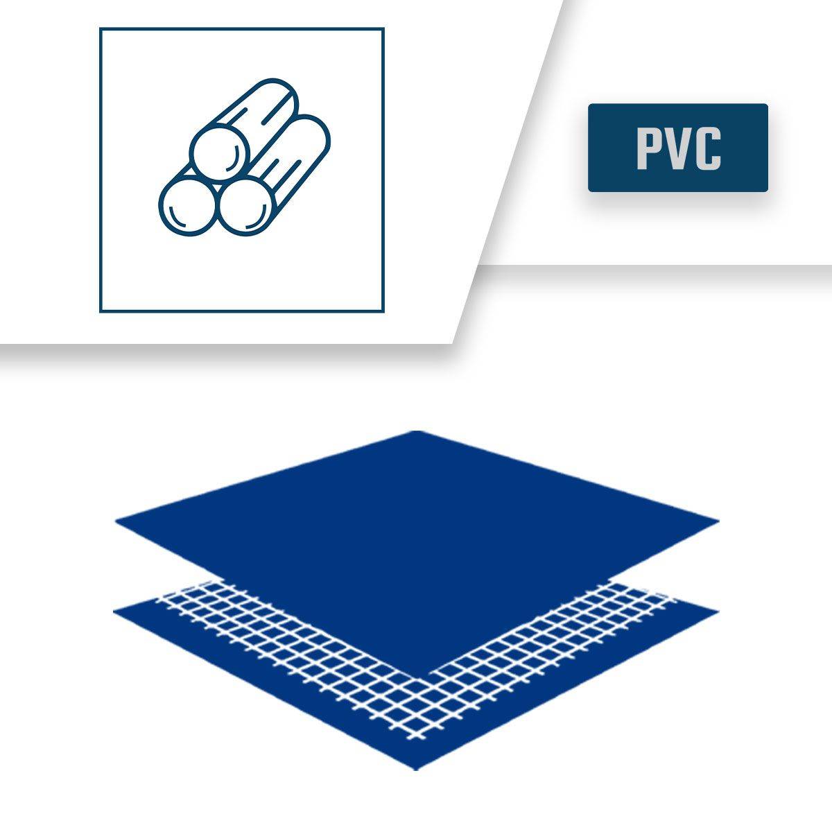 Bâche Bois 2x3 m XP640BO Bleue - Garantie 10 ans - Bâche de protection étanche pour Bois de chauffage - Made in France TECPLAST - Imagen 4