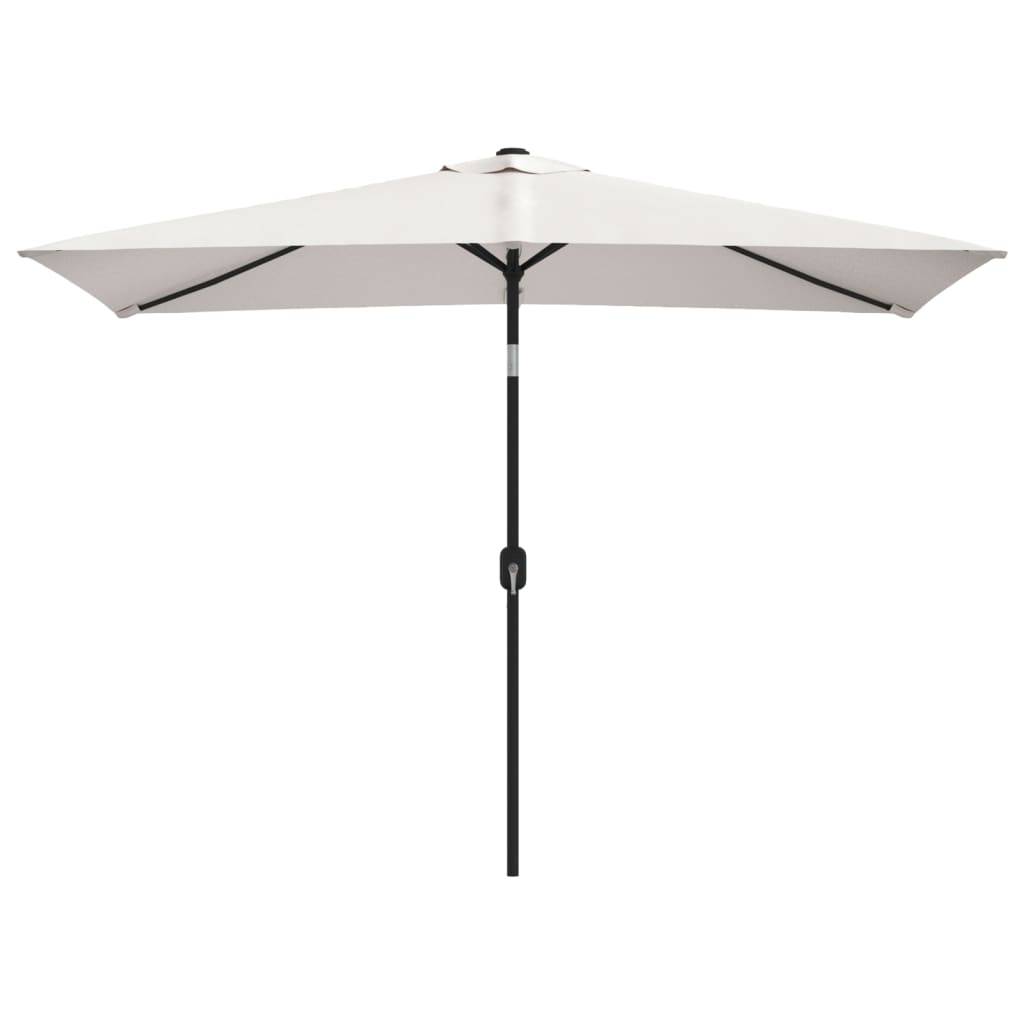 Helloshop26 - Parasol de jardin 200 x 300 cm rectangulaire blanc sable - Imagen 1