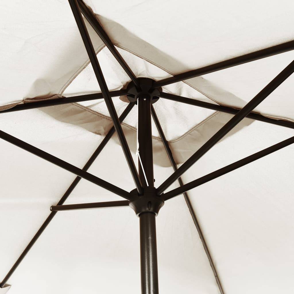 Helloshop26 - Parasol de jardin 200 x 300 cm rectangulaire blanc sable - Imagen 4