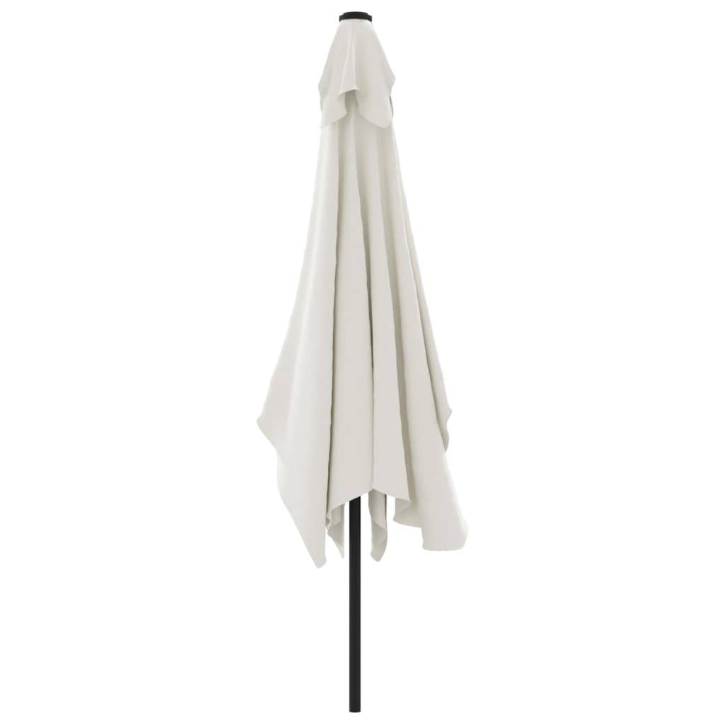 Helloshop26 - Parasol de jardin 200 x 300 cm rectangulaire blanc sable - Imagen 3