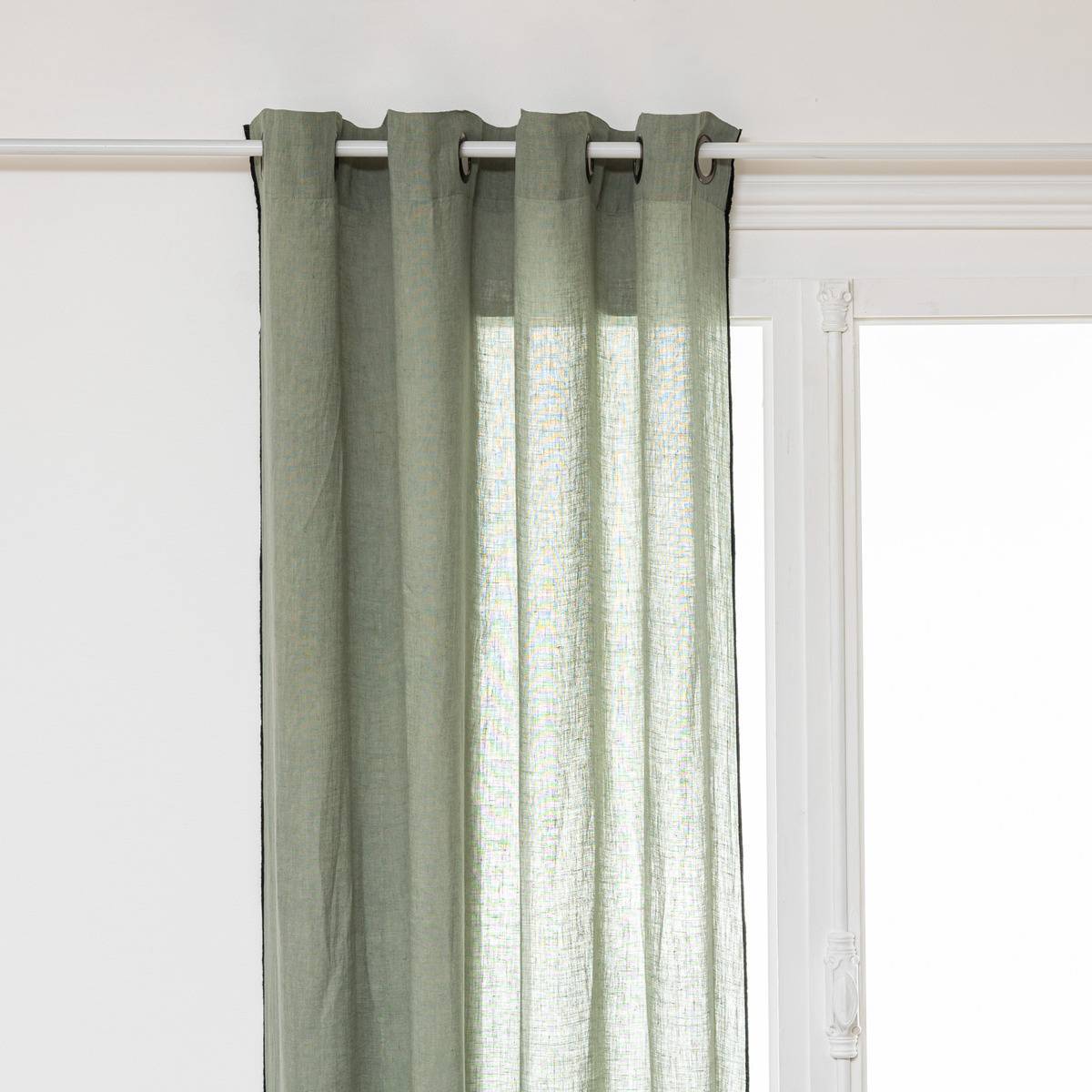Atmosphera - Rideau "Linah" vert céladon 130x260cm - Atmosphera Créateur d'intérieur - Imagen 2