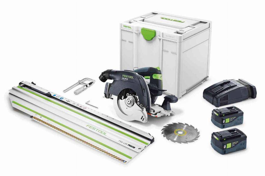 Festool - Scie circulaire à capot basculant sans fil HKC 55 5,0 EBI-Set-FSK 420 - FESTOOL - avec 2 batteries 18V 5.0 Ah - chargeur - SYSTAINER - 577675 - Imagen 1