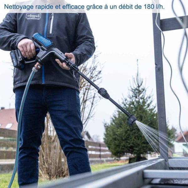 Scheppach - Nettoyeur haute pression électrique SCHEPPACH - C-HPG35-X - 35 bar - 180L/h - Batterie 20V IXES 2Ah + chargeur - Image 2