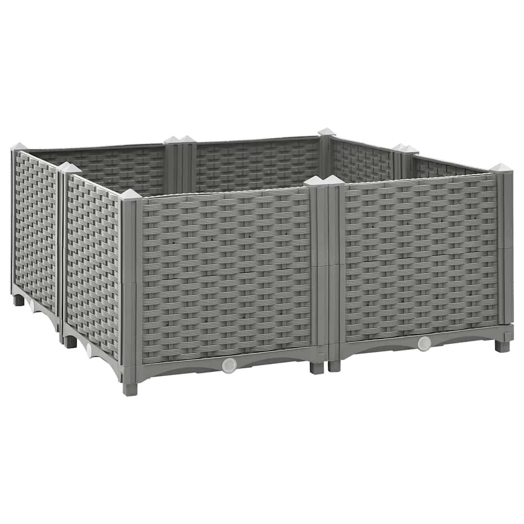 Prolenta Premium - Jardinière polypropylène gris 80 x 80 x 38 cm - Prolenta premium p344.9 - Image 2