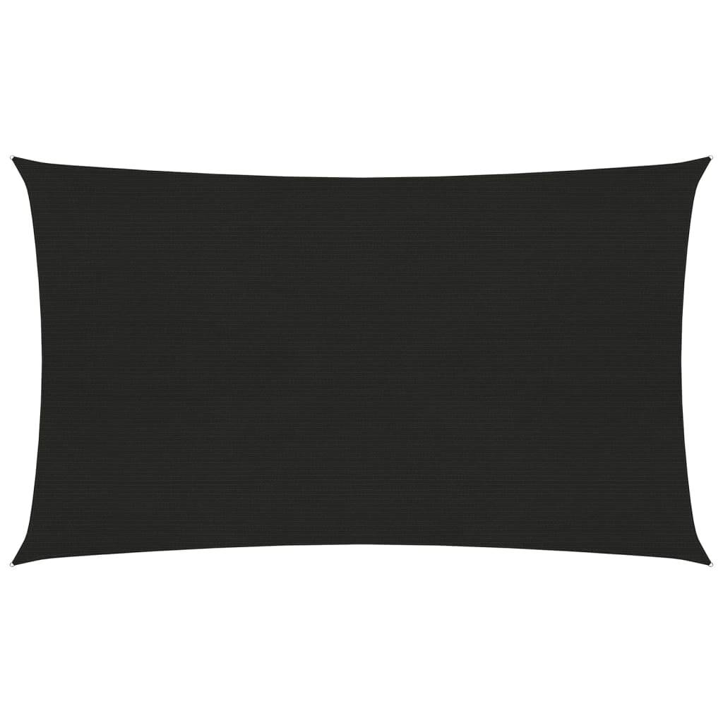 Helloshop26 - Voile toile d'ombrage parasol 160 g/m² 2 x 5 m PEHD noir - Imagen 1