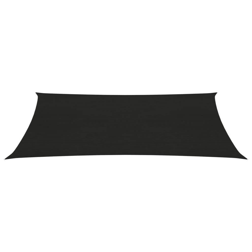 Helloshop26 - Voile toile d'ombrage parasol 160 g/m² 2 x 5 m PEHD noir - Imagen 2
