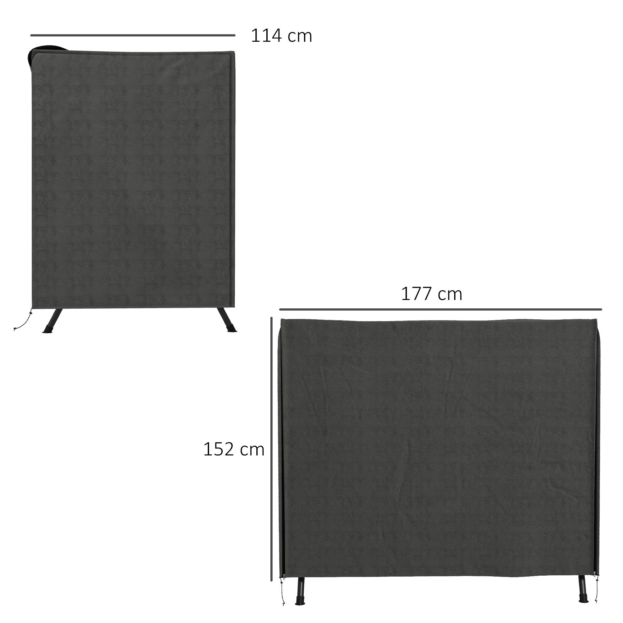 Housse de protection pour balancelle de jardin tissu Oxford imperméable 177x114x152cm gris foncé - ComfortXL Outdoor Living - Image 5