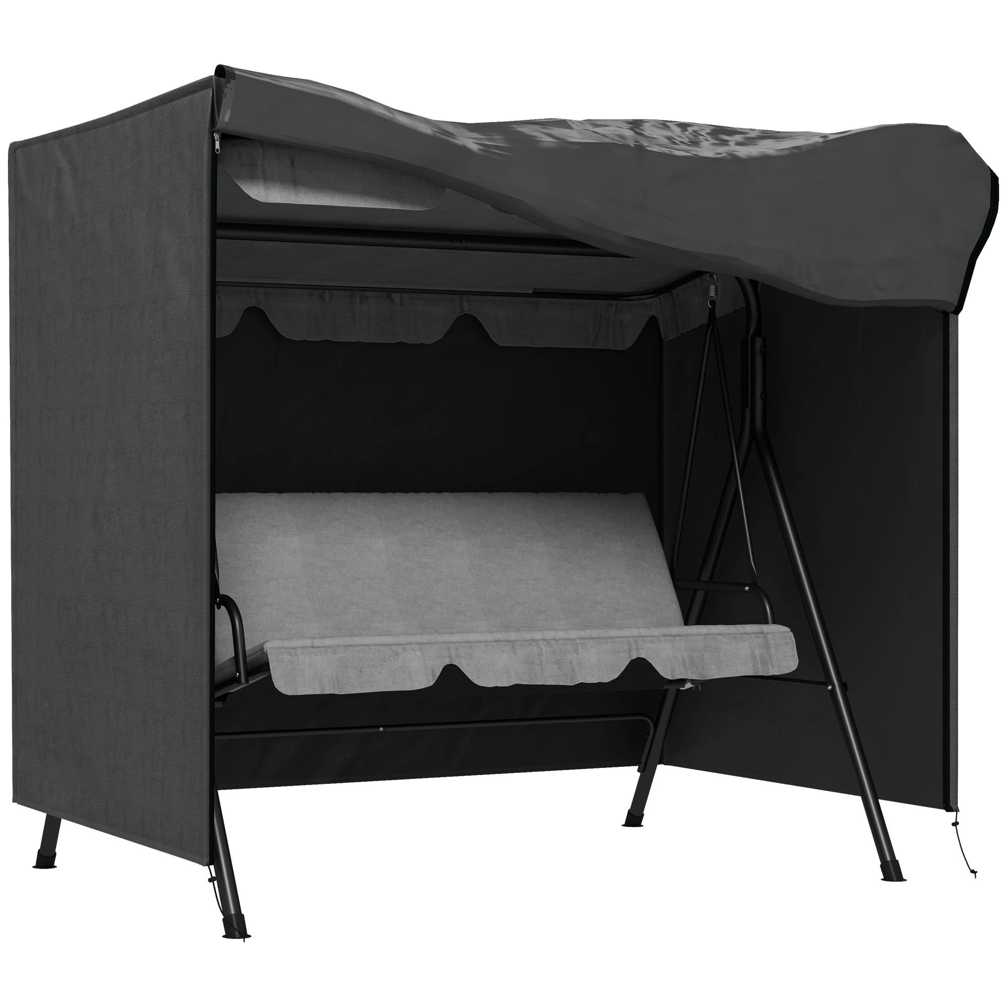 Housse de protection pour balancelle de jardin tissu Oxford imperméable 177x114x152cm gris foncé - ComfortXL Outdoor Living