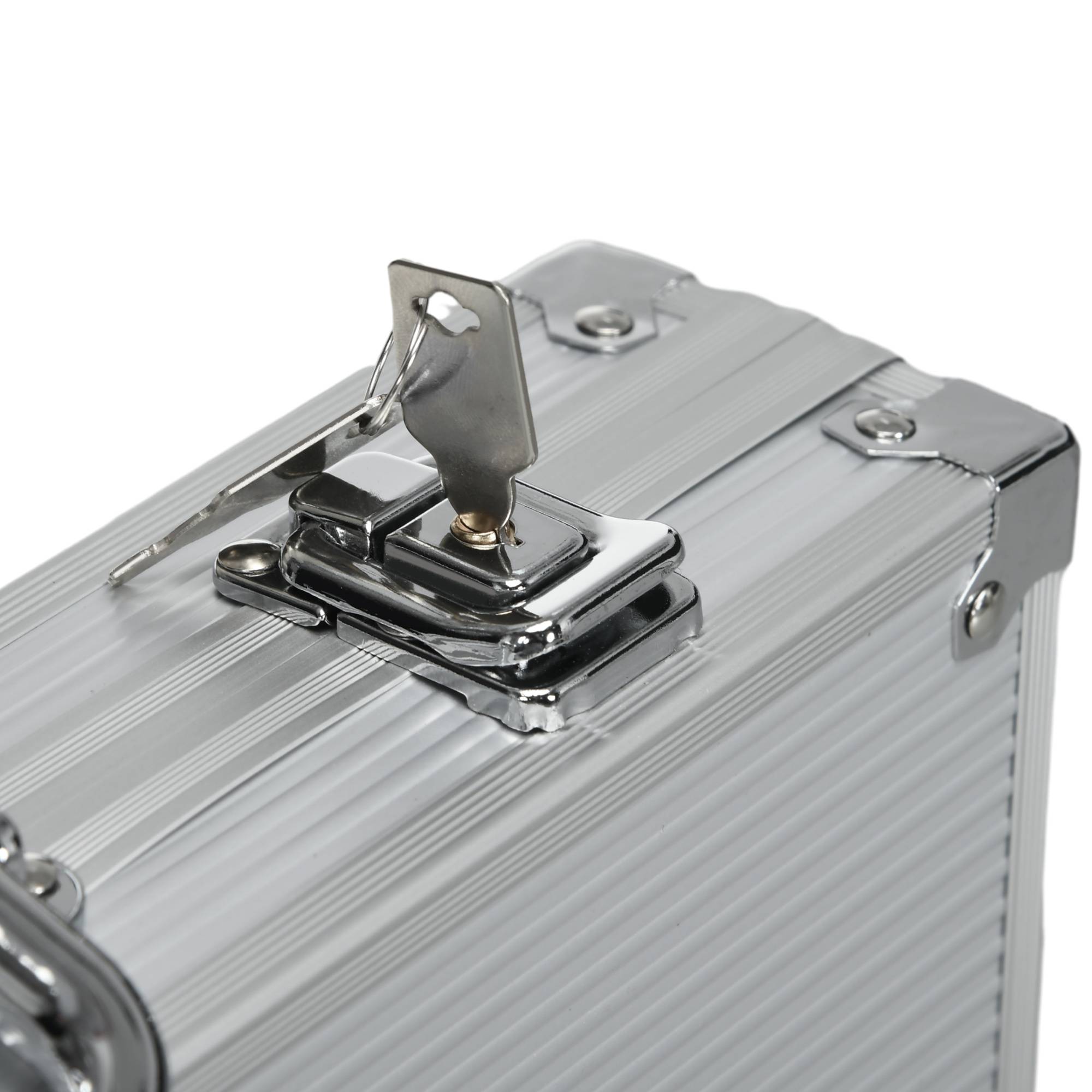 Mallette de Poker Coffret de Poker Complet avec 500 jetons 5 dés 2 Jeux de Cartes 3 boutons 1 Tapis en Feutre - Image 10