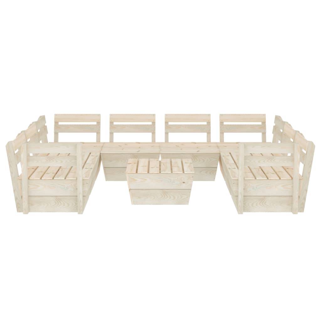 Vidaxl - Salon de jardin palette 9 pcs Bois d'épicéa imprégné vidaXL 3063726 - Imagen 8
