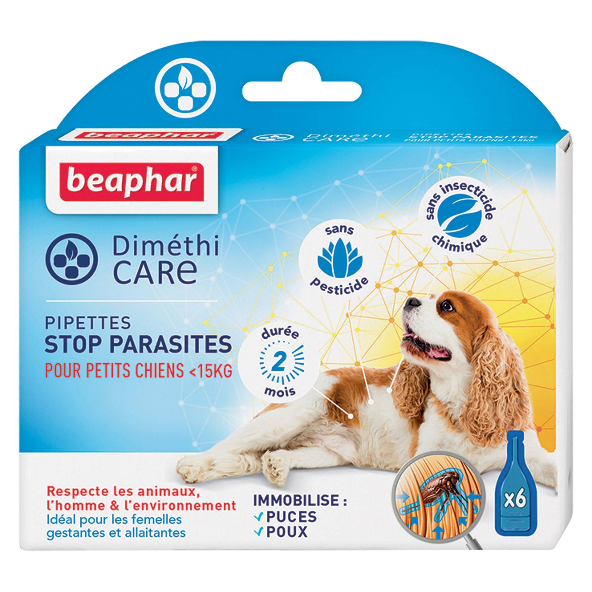 Pipettes Diméthicare Stop parasites : petit chien BEAPHAR
