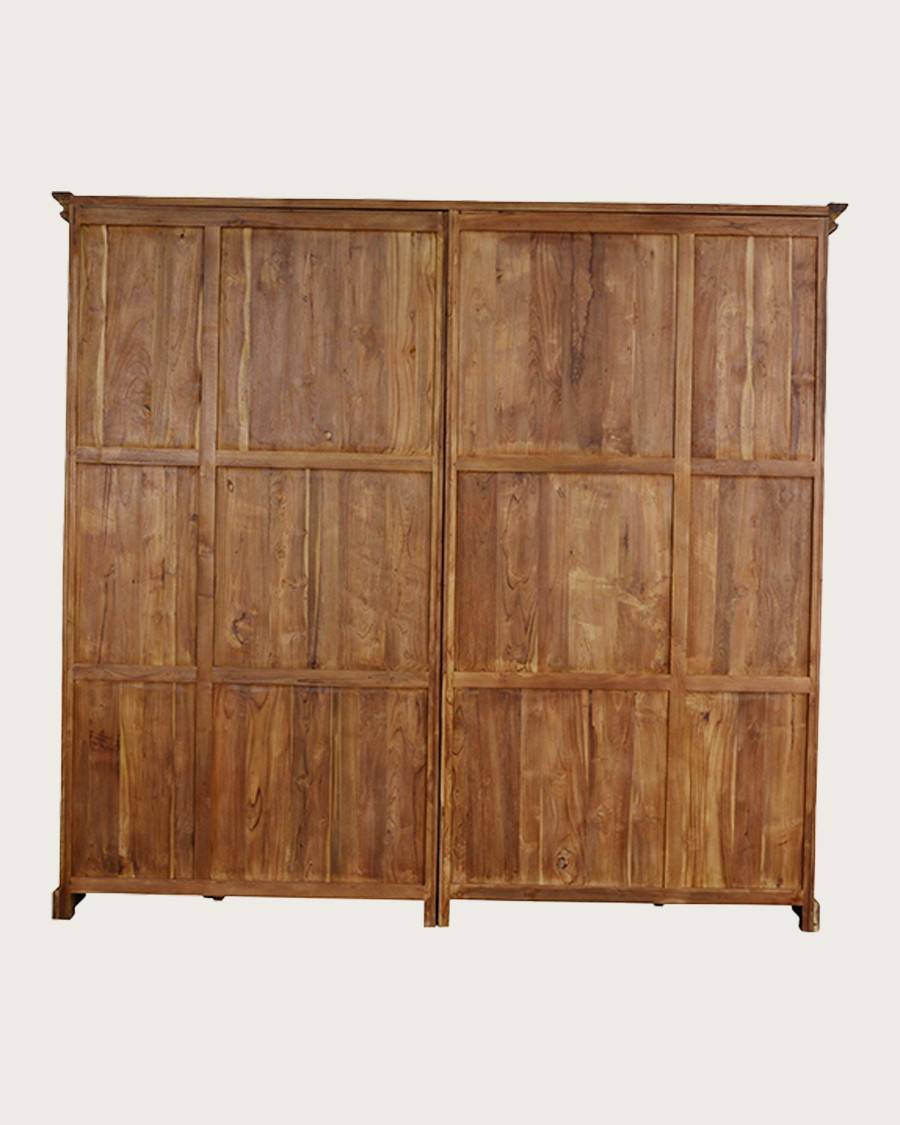 Annisa - Bibliothèque en bois massif de teck recyclé 250 cm - UNIQKA - Imagen 6