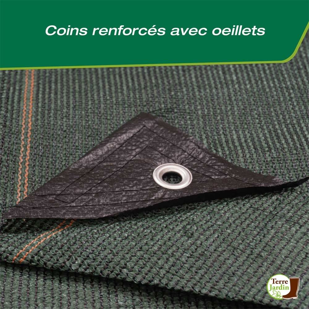Terre Jardin - Brise vue renforcé 300 gr/m² 1.5 x 10 Vert - Imagen 3