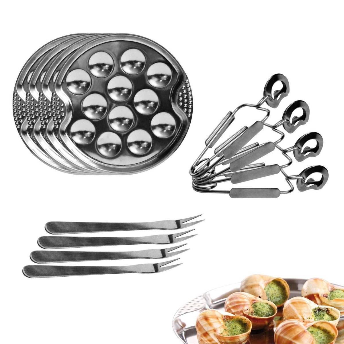 Cook Concept - Service à Escargots 12 pièces "Cook" 19cm Argent - Image 1