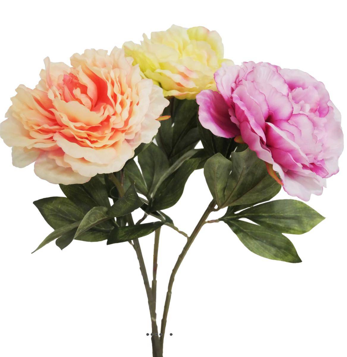 Artificielles - Pivoine artificielle H 63 cm très belle tête - Lavande - couleur: Lavande - Imagen 4