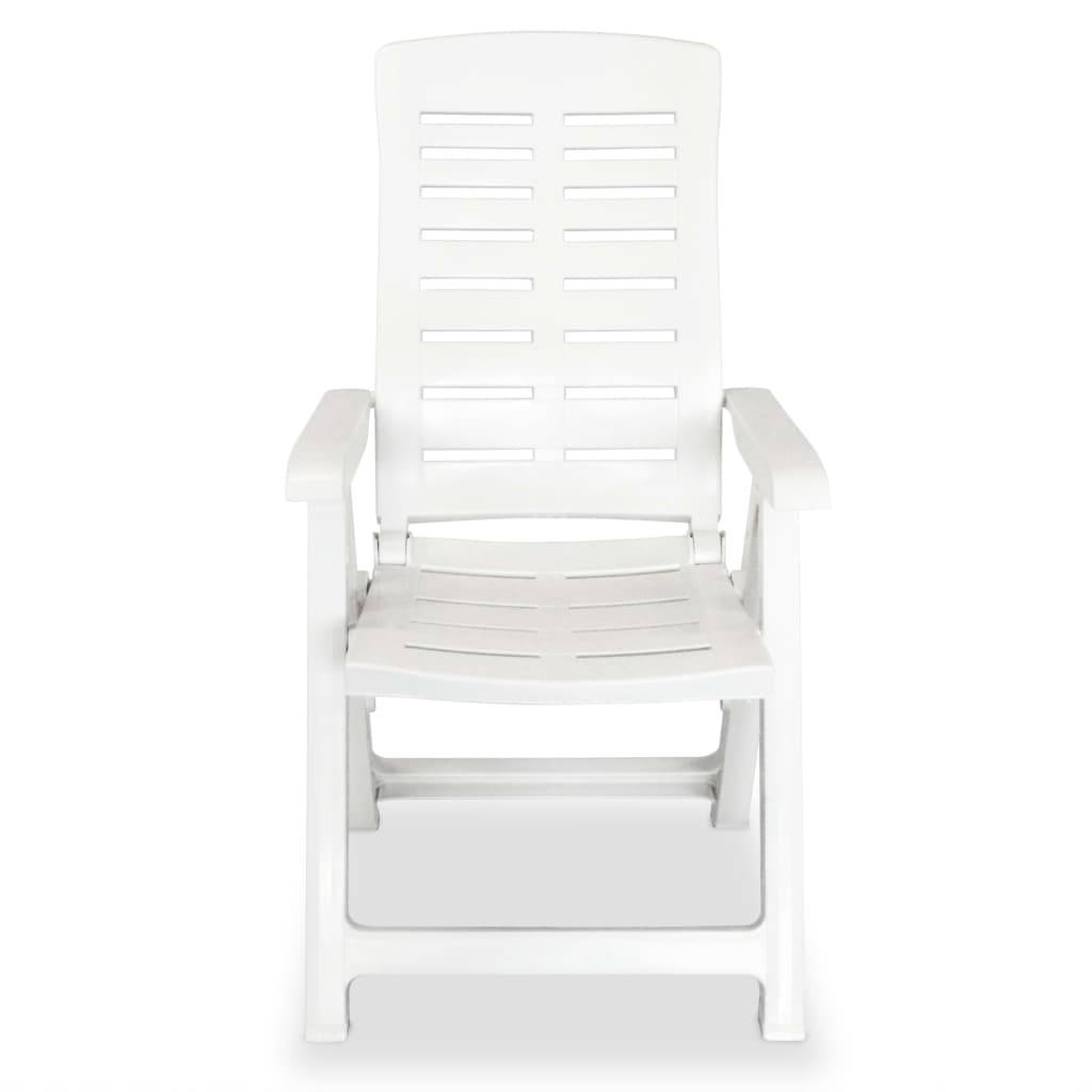 Vidaxl - Chaises inclinables de jardin lot de 4 Plastique Blanc vidaXL 275067 - Image 5