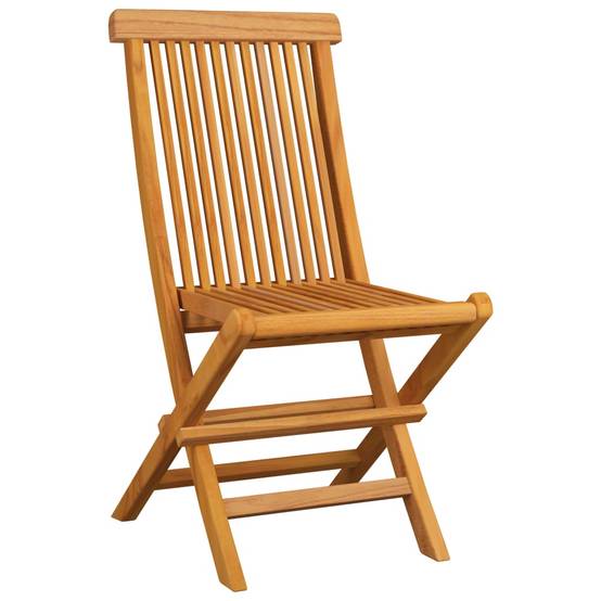 Lot de 4 Chaises de jardin et coussins - Chaises d'extérieur - Fauteuils de jardin blanc crème Teck massif-JU12622 - Image 4