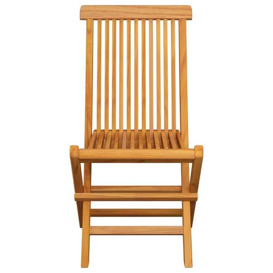 Lot de 4 Chaises de jardin et coussins - Chaises d'extérieur - Fauteuils de jardin blanc crème Teck massif-JU12622 - Image 5